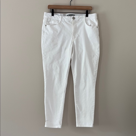 Wit & Wisdom Absolution Jeans High Rise Ankle Skimmer Optic White Denim Size 12 - Picture 1 of 15